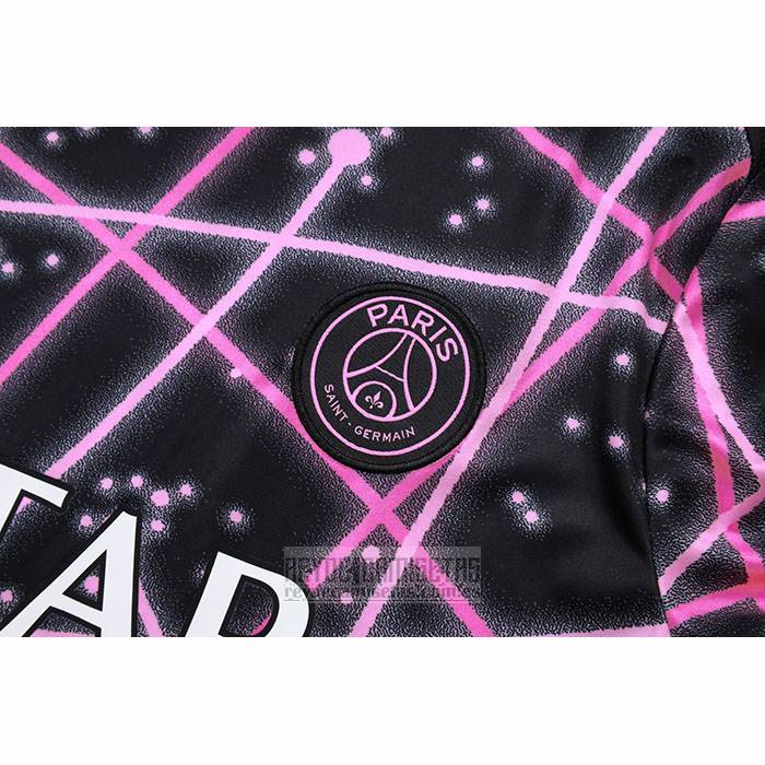 Chandal del Paris Saint-Germain Jordan Manga Corta 2025-2026 Negro Rosa - Pantalon Corto